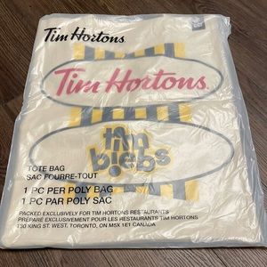 🆕 BNIP Justin Bieber x Tim Hortons Canvas Tote Bag